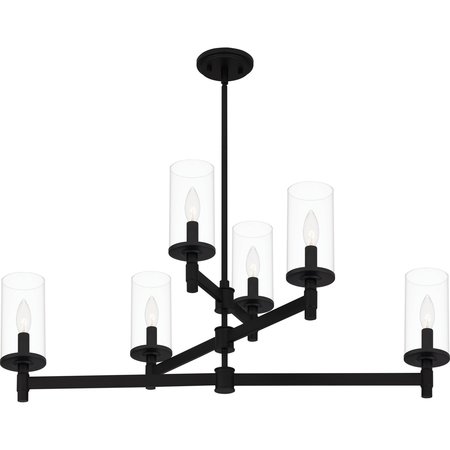 Quoizel Wynnbrook 6-Light Matte Black Island Light QCH5578MBK